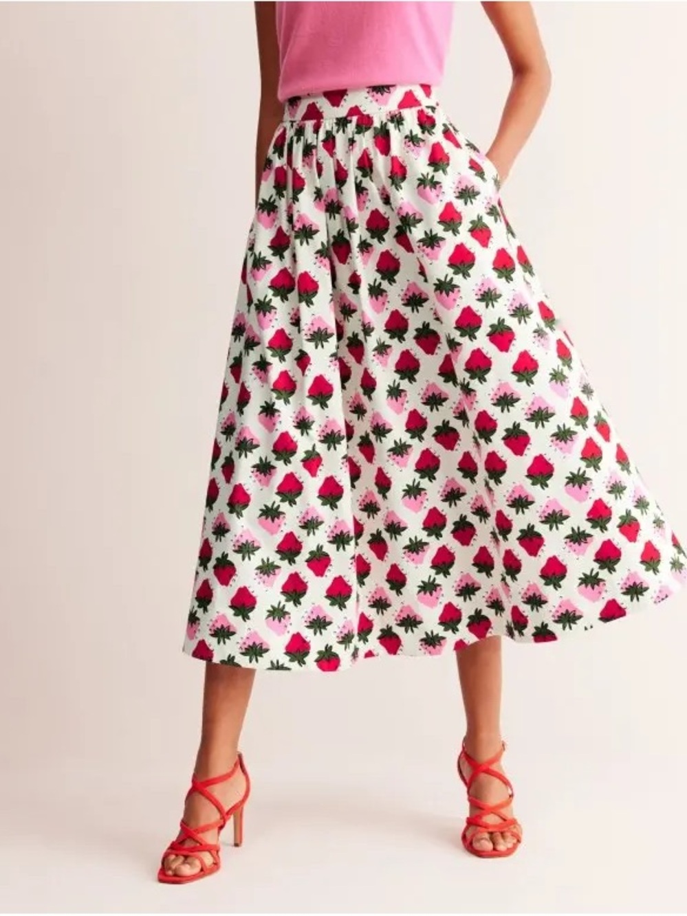 Boden Layla Cotton Sateen Skirt